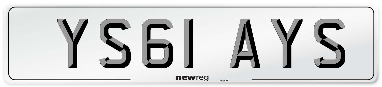 YS61 AYS Number Plate from New Reg